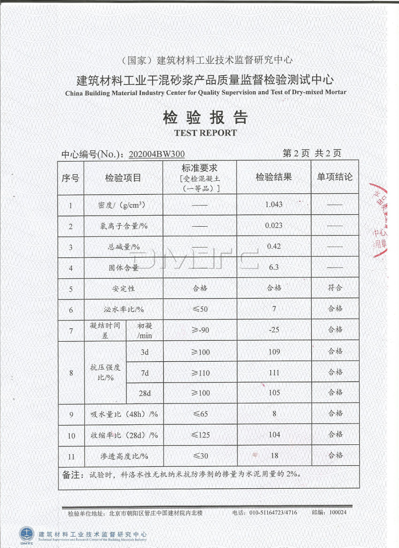 科洛开云平台官网入口网页版
检验报告