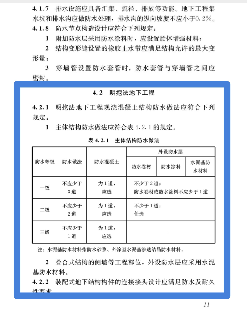 建筑与市政工程防水通用规范GB55030-2022B